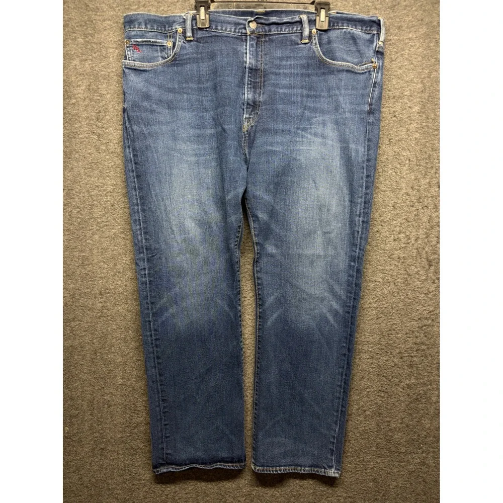 Polo Ralph Lauren Authentic Dungarees Mens Blue Straight Leg Jeans 44x30 Medium‎